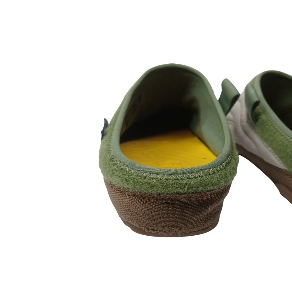 Teva ReEmber Terrain Mens 11 Tan Green Quilted Slip On Camping Mules 1129596